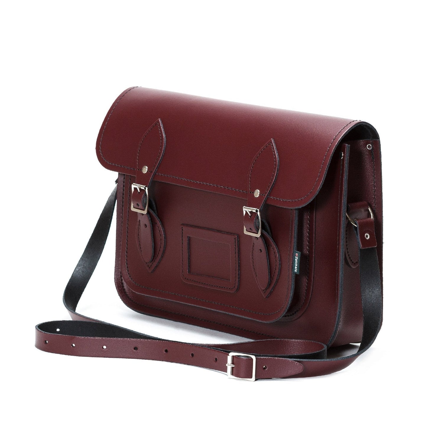 Handmade Leather Satchel - Marsala Red-2