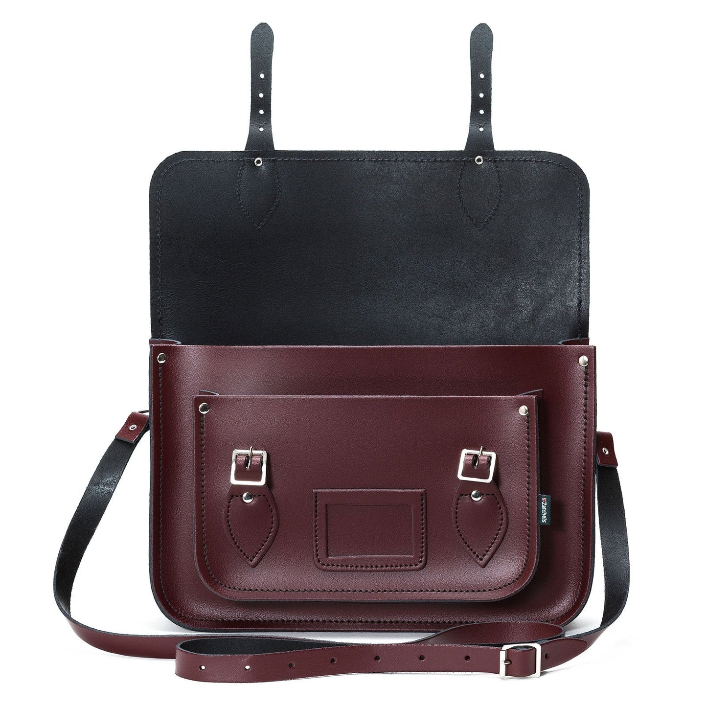 Handmade Leather Satchel - Marsala Red-3