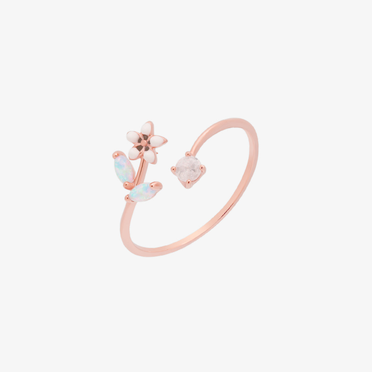 Opal Moonstone Blossom Ring-6