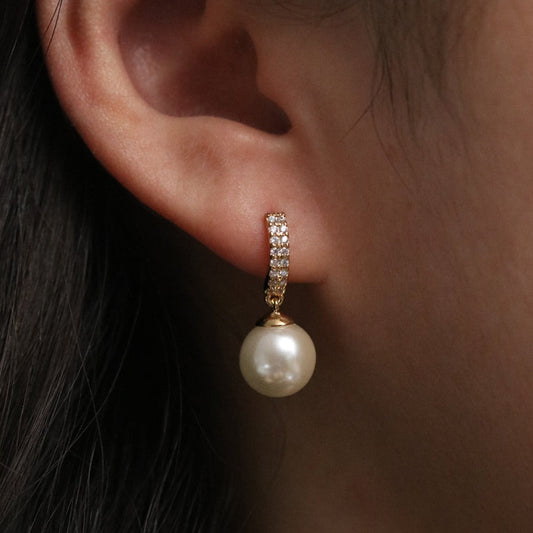 Elegant Pearl drop earrings-0