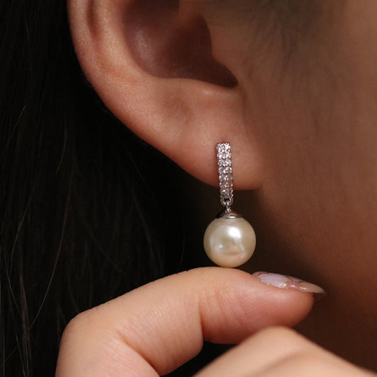 Elegant Pearl drop earrings-1