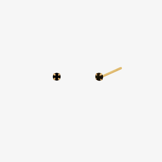 Black onyx 3mm studs