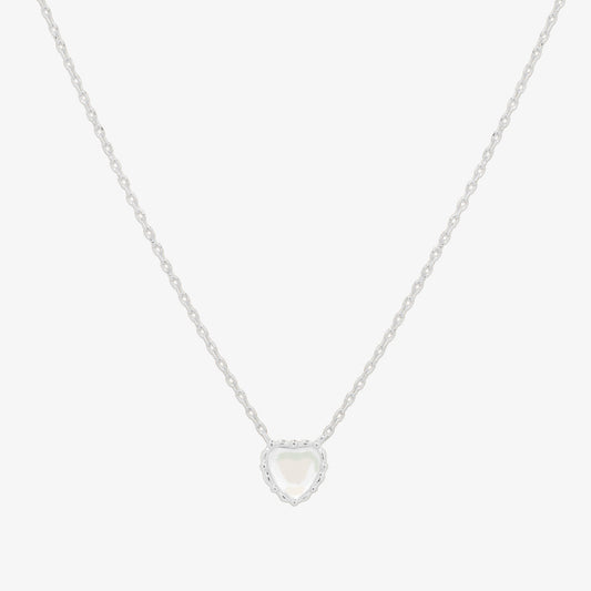 Moonstone heart necklace