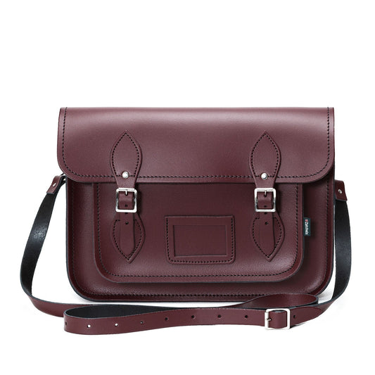 Handmade Leather Satchel - Marsala Red-1