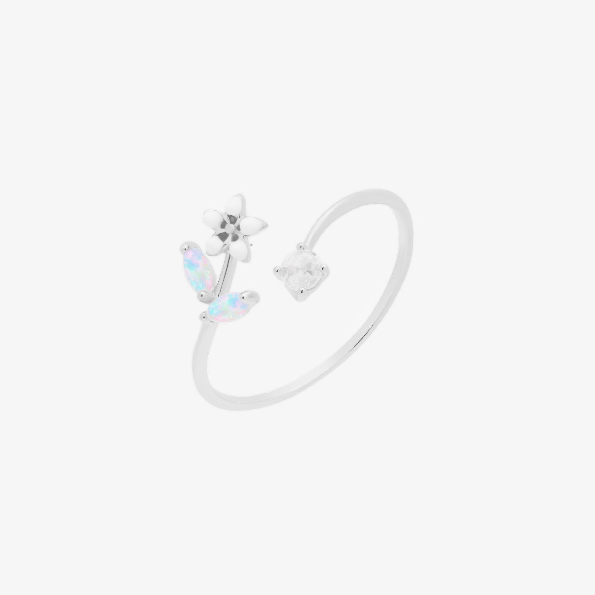 Opal Moonstone Blossom Ring-5